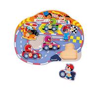 Janod J07100 Happy Racing Puzzle 6 pcs (Wood)