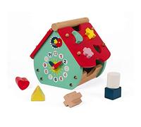 Janod Jouet éducatif Maison à formes Baby Forest Bois Rouge dès 18 mois