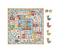 Janod – Jeu de société Jeu de l'Oie Carrousel – Figurines en bois – Dès 4 ans (J02743)