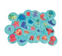 Janod – Jeu de Mémo Mes Bébés Animaux J04723 – 24 pièces flottantes pour le bain, dès 24 mois