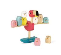 Janod - Jeu d'équilibre en bois Flamant Rose - Jouet d'éveil Motricité - Peinture à l'eau - Dès 3 Ans, J08230, Multicolore