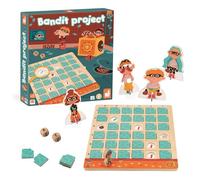 Janod - Jeu du Bandit - Jeu de Réflexion et Logique Enfant - Tableau À Double Entrée - Jeu en Bois et Carton FSC - Dès 5 Ans, J05087