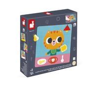 Janod - Jeu Les Routines et Rituels de la Journée - Tableau Educatif Magnétique - Organiser Son Quotidien - 7 Cartes Educatives Modèles - 1 Plateau Magnétique - 30 Magnets - Dès 2 Ans - J05446