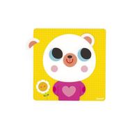 Janod - Jeu pour Apprendre, Gérer et Reconnaitre Les Emotions - 7 Cartes Educatives - 1 Plateau Magnétique - 30 Magnets - Jouet Educatif Magnétique en Bois - Dès 2 Ans - J05447