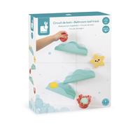 Janod Circuit de bain à ventouses J04732 – balles et éléments rotatifs, paille de blé, dès 12 mois
