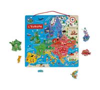Janod – Jeu éducatif Carte magnétique européenne multicolore – 12 mois-7 ans