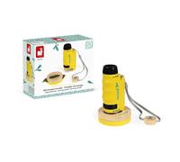 Janod - Microscope de poche nomade enfant 50x-250x avec support en bois dès 3 ans