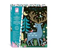 Janod - Kit Créatif 5 Tableaux à Décorer avec Sable Phosphorescent et Paillettes - Loisirs Créatifs - 5 Tableaux à Décorer + Outil - Imagination et Créativité DIY- Dès 6 Ans