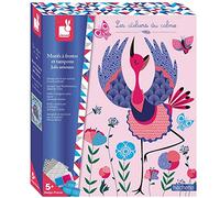 Janod Kit Créatif - Motifs à Frotter et Tampons Jolis Animaux