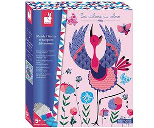 Janod Kit Créatif - Motifs à Frotter et Tampons Jolis Animaux