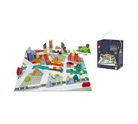 Janod - Kubix - 60 Blocs + Puzzle ABC 20 Pièces - Jeu de Construction Blocs en Bois Massif + Puzzle Tapis de Jeu - Rangement Pratique en Baril - Peinture à l'eau - Dès 3 Ans, J08304