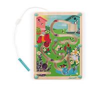 Janod - Labyrinthe Magnétique à Billes Ruche en Bois - Apprentissage Motricité Fine et Concentration - Format : 18 X 25 cm - Certifié FSC - Dès 2 ans, J05310