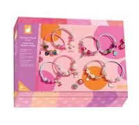 Janod, Les Ateliers Bijoux, 8 Bracelets Feel Good, Dès 8 Ans | Bracelets Super-Pouvoirs avec Grosses Perles et 8 Breloques, Boîte à Bijoux Réutilisable, Créativité