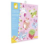 Janod – Kit créatif enfant – 12 boîtes papier kawaii + 1 planche stickers – Dès 7 ans – J09164