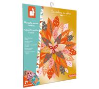 Janod - Les Ateliers du Calme - 3 Mandalas Nature - Tableaux à Composer Façon Mandala - Kit Loisir Créatif Enfant - Apprentissage Motricité Fine et Concentration - Dès 7 ans - J07755