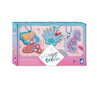 Janod, Les Ateliers du Calme, Magic Ocean Diamond Painting, Dès 7 Ans | 3 Porte-Clés Autocollants, 700 Mini-Strass de 4 Couleurs, 10 Strass, Chaînes, Stylet et Coupelle, Monde Marin, Livret Inclus