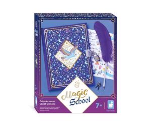 Janod, Les Ateliers du Calme, Magic School Grimoire Secret, Dès 7 Ans | 96 Pages, Cadenas avec 2 Clés, Stylo Plume à Encre Violette et Décalcomanies, Écriture Créative