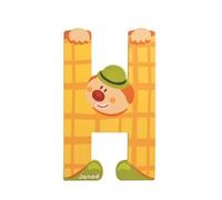 JANOD Lettre décorative Clown H en bois