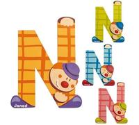 JANOD Lettre décorative Clown N en bois