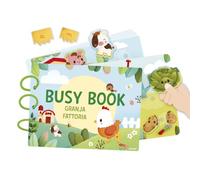 Janod - Livre interactif Ferme Espagnol/Italienne - 18 Pages d'activités éducatives pour Enfants - Tableau interactif pour Apprendre Les Chiffres, l'alphabet, Les Animaux et Les Sons - À partir de 3