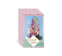 Janod, Magic Fairies, Cloche Lumineuse Jardin Secret, Dès 7 Ans | Scène de Fée avec Fleurs, Champignons et Guirlande LED sous Cloche, Décoration Lumineuse à Créer
