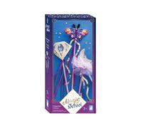 Janod, Magic School, 3 Baguettes de Sorcière à Créer, Dès 7 Ans | Papiers Scintillants, Tulle, Rubans et Sequins Pour Compléter un Déguisement, Créativité et Motricité Fine