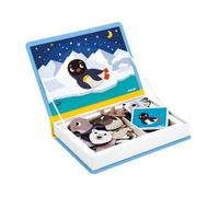 Janod - Magnéti'Book Animaux Polaires - Jeu Educatif Magnétique 30 Aimants + 10 Modèles - Jouet Enfant en Carton FSC - Développe Motricité Fine et Imagination - Dès 3 Ans