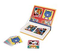 Janod Jeu magnétique Magnéti'Book Mix & Match – 8 animaux, 72 magnets – Certifié FSC – Dès 3 ans