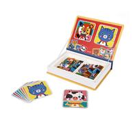 Janod Jeu magnétique Magnéti'Book Mix & Match – 8 animaux, 72 magnets – Certifié FSC – Dès 3 ans