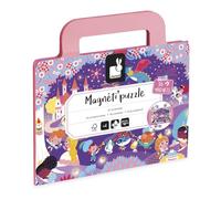 Janod, Magneti'Puzzles Princesses, Puzzle Magnétique Enfant, 36 Pièces | Valisette Transportable avec Pochettes Latérales et Fond Modèle, Carton FSC, Dès 4 Ans, Motricité Fine et Observation