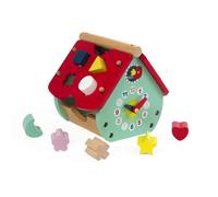 JANOD - Maison à formes Baby Forest (bois) - Jouet éducatif - Rouge - Dès 18 Mois