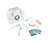 Janod - Mallette du Dentiste - Jouet d'Imitation Métier - 9 Accessoires en Bois et Carton Inclus - Développe l'imagination - Certifié FSC - Peinture à l'eau - Dès 3 Ans, J06550