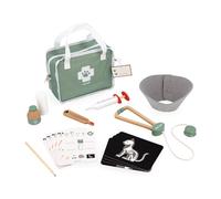 Janod - Mallette du Vétérinaire - Jouet d'Imitation Métier - 16 Accessoires Inclus - Développe l'imagination - Certifié FSC - Valisette en Tissu avec poignée - Dès 3 Ans,J06466