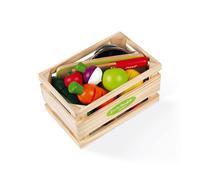 JANOD-Maxi set fruits et légumes à découper en bois Juratoys