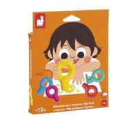 Janod - Mes Premiers Crayons - 6 Crayons de Cire Pour Bébé Dès 12 mois - Adapté Pour les Petites Mains - Idéal Pour Les Premiers Dessins - J07400