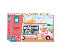 Janod Coffret créatif Mini-Canes à Coller Gourmandises - 3 tableaux, motricité fine, dès 7 ans