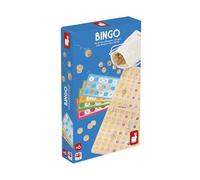 Janod - Mon Premier Bingo - Jeu de Loto Traditionnel - 90 Boules + 90 Pions en Bois Massif + 48 Cartes - Jeu de Société Classique pour Enfant Dès 6 Ans