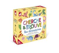 Janod Jeu Cherche et Trouve Mon Premier Dinosaures – 1-4 joueurs, 3+ ans, 20 cartes – Multicolore