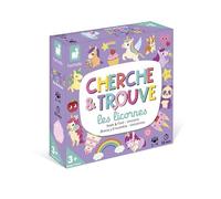 Janod - Mon Premier Cherche Et Trouve - Jeu Éducatif - Réflexion sur Le thème des Licornes - Jeu de Société 3 Ans et + avec Cartes et Accessoires en Bois - Logique et Observation
