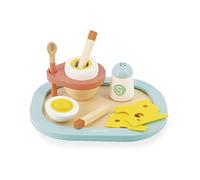 Janod - Mon Premier Coquetier - Œuf à la Coque - Jouet d'Imitation Cuisine et Dinette - 9 Eléments Inclus - Certifié FSC - Peinture à l'Eau - Dès 3 Ans, J06625