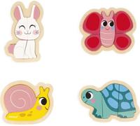 Janod Mon premier puzzle en bois Jardin 4en1