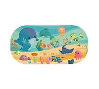 Janod, Mon Puzzle de Bain Océan, 28 Pièces Flottantes, Dès 3 Ans | Animaux Marins, Éléments en Mousse pour la Faïence, Filet de Rangement, Dextérité et Découverte du Monde Marin