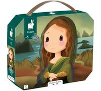 Janod Mona Lisa Puzzle 100 Pièces Leonardo da Vinci Valise Art FSC