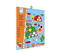 Janod, Mosaïques Animaux, Kit Créatif Enfant, Dès 3 Ans | 3 Tableaux, 260 Pièces en Mousse de 6 Couleurs et Formes Géométriques, 3 Attaches, Motricité Fine