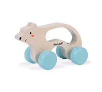 Janod - Ours à Promener en Bois - Jouet d'Eveil et Premier Age - Apprentissage Motricité et Imagination - Poignée Ergonomique - Partenariat WWF- Certifié FSC - Dès 1 an, J08605