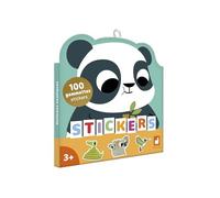 Janod - Pack 100 Gommettes - Pochette Stickers Autocollants Format 5x5cm - Thème Animaux Exotiques - Dès 3 Ans et + - Loisir Créatif Enfant - Apprentissage Motricité Fine et Concentration - 3 Ans +