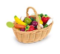 Janod - Panier de fruits et légumes - 24 pièces multicolore - Dès 3 ans