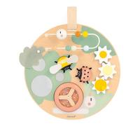 Janod - Panneau d'Activités Sweet Cocoon - 7 Activités Premier Age - Jouet d'Éveil Busy Board - Développement Motricité Fine - Jouet en Bois FSC - Peinture à l'eau - Dès 12 Mois,J04057