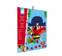 Janod Coffret Mosaïques en Mousse Pirates – Kit Loisir Créatif Enfant – Dès 5 ans – J07897