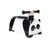 Janod - Porteur Enfant en Bois Panda - Multidirectionnel 360° - Apprentissage de l'Equilibre - Coffre de rangement Inclus- Dès 1 an, J08052